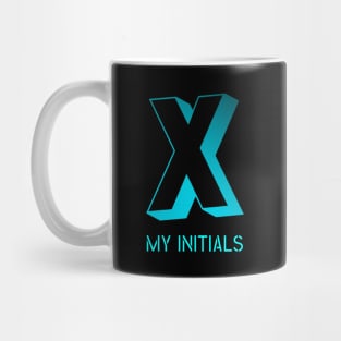 Letter X Initials Unique Name T-Shirt Mug